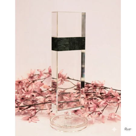 قطعة كريستال شفاف مع رخام